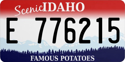 ID license plate E776215