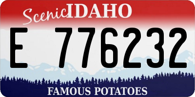 ID license plate E776232