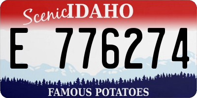 ID license plate E776274