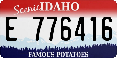 ID license plate E776416