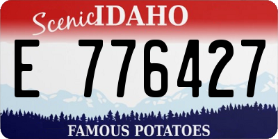 ID license plate E776427