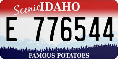 ID license plate E776544