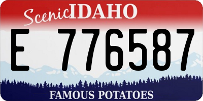 ID license plate E776587