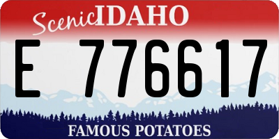 ID license plate E776617
