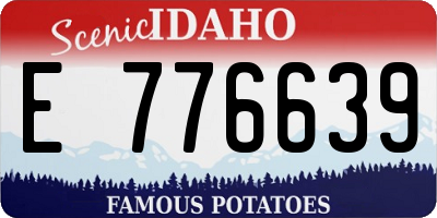 ID license plate E776639