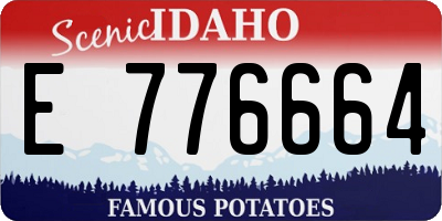 ID license plate E776664