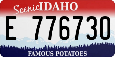 ID license plate E776730