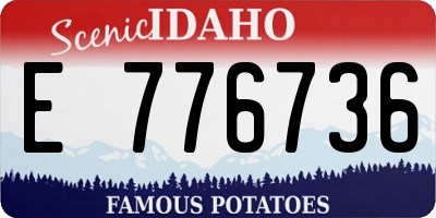 ID license plate E776736