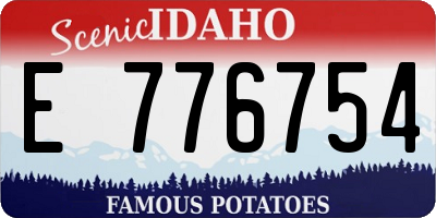 ID license plate E776754