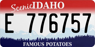 ID license plate E776757