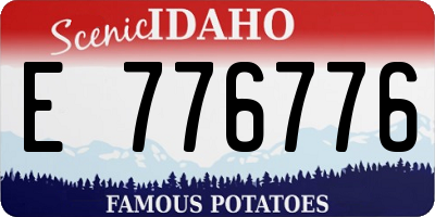 ID license plate E776776
