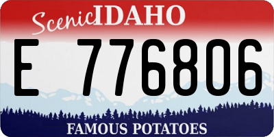 ID license plate E776806