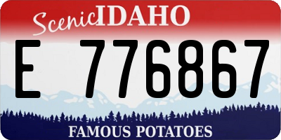 ID license plate E776867