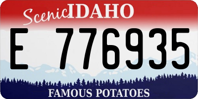 ID license plate E776935