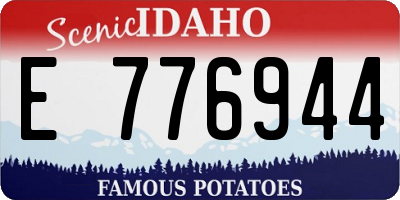 ID license plate E776944