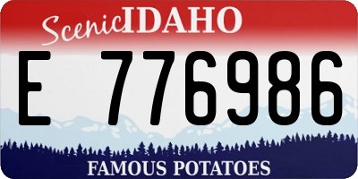 ID license plate E776986