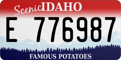 ID license plate E776987