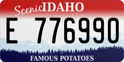 ID license plate E776990