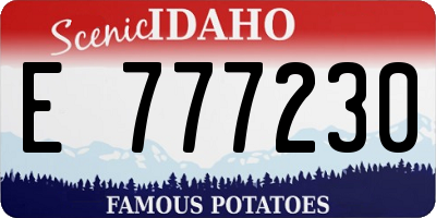 ID license plate E777230