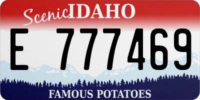 ID license plate E777469