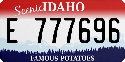 ID license plate E777696