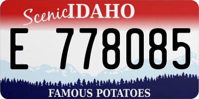 ID license plate E778085