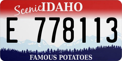 ID license plate E778113