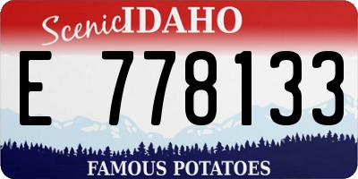 ID license plate E778133