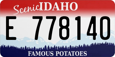 ID license plate E778140