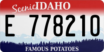 ID license plate E778210