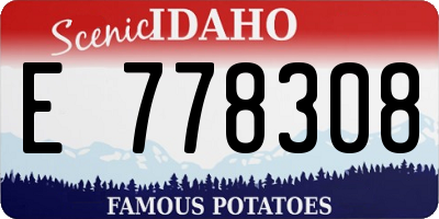 ID license plate E778308