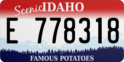 ID license plate E778318