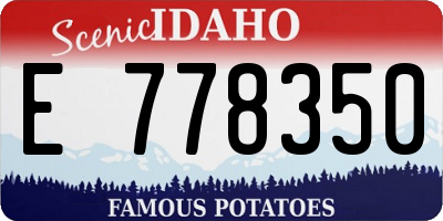 ID license plate E778350