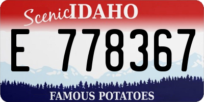 ID license plate E778367