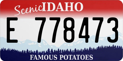 ID license plate E778473