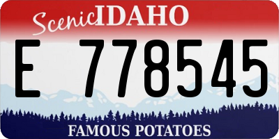ID license plate E778545