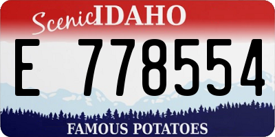 ID license plate E778554