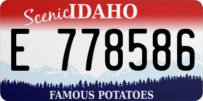 ID license plate E778586
