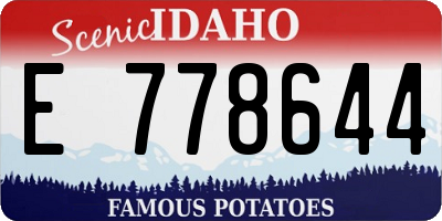 ID license plate E778644
