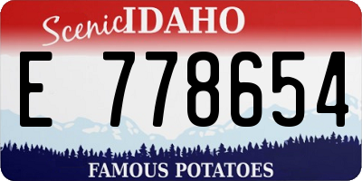 ID license plate E778654