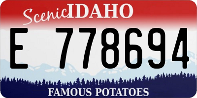 ID license plate E778694