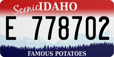 ID license plate E778702