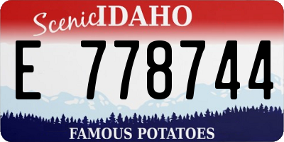 ID license plate E778744