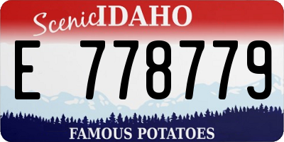 ID license plate E778779