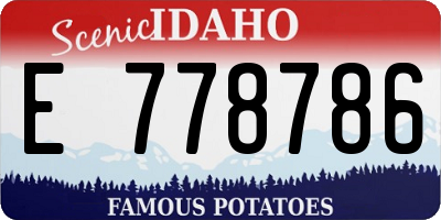 ID license plate E778786