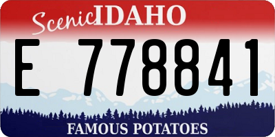 ID license plate E778841