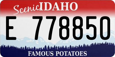 ID license plate E778850