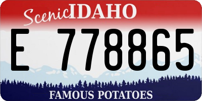 ID license plate E778865