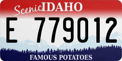 ID license plate E779012