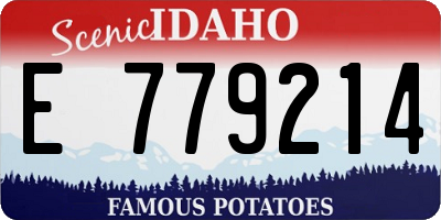 ID license plate E779214